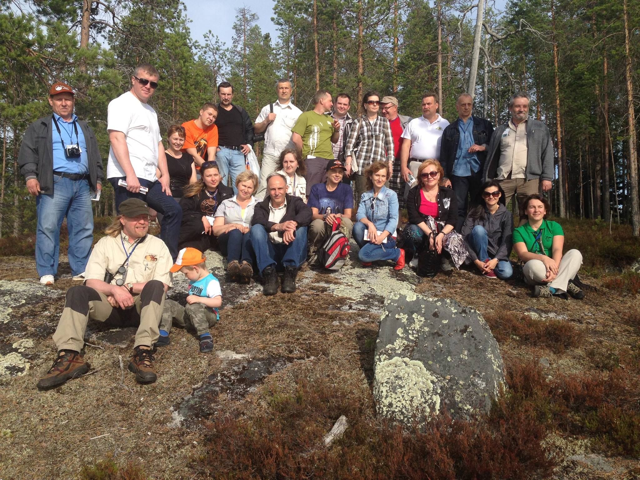 Team working in nature